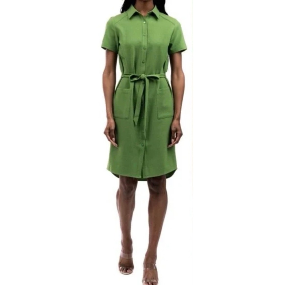 Rachel Parcell Everyday Woven Button-Up‎ Belted Shirtdress XXS